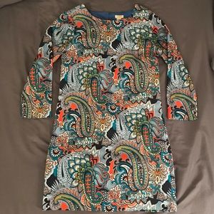 J. Crew Paisley shift dress